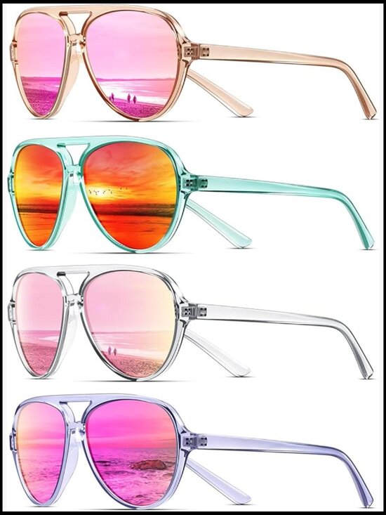 Polarized Aviator Sunglasses Sporty Style Tangle Free Frame Vintage Trendy main image 7